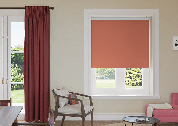 Rimini (Blackout), Terracotta - Roller Blind - Image 3
